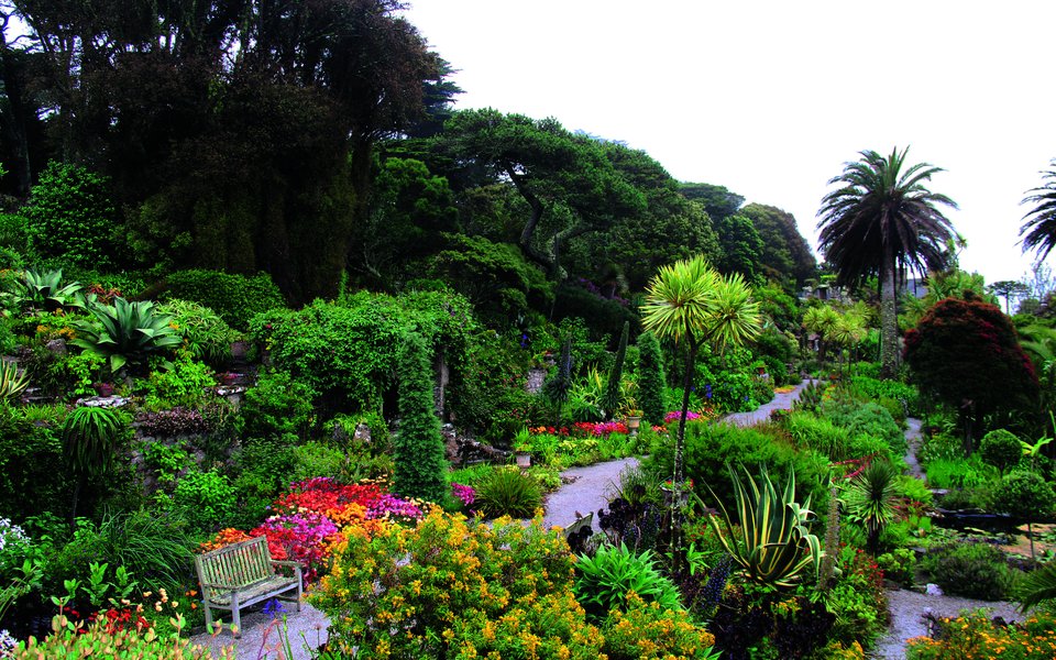 Aus Privatinitiative im 19. Jahrhundert entstanden ist der Tresco Abbey Garden auf den Scilly Islands, der eine terrassenartig angelegte subtropische Pflanzenwelt zeigt.