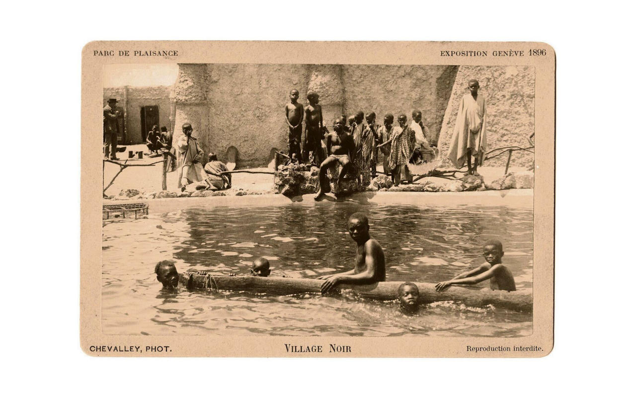 An der Schweizerischen Landesausstellung im Sommer 1896 in Genf waren in einem«Village noir» 230 Sudanesen zu sehen. 